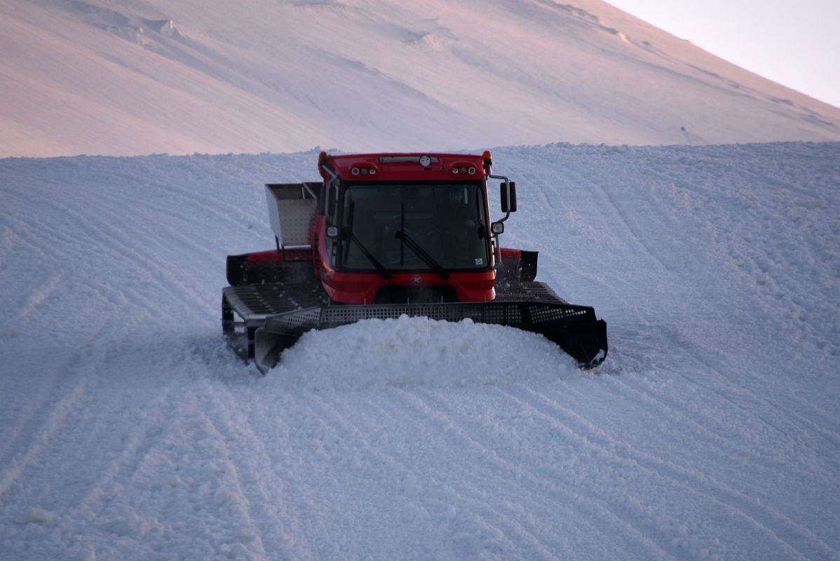 08B Snow Cat Can Groom The Snow At Garabashi Camp On Mount Elbrus Climb